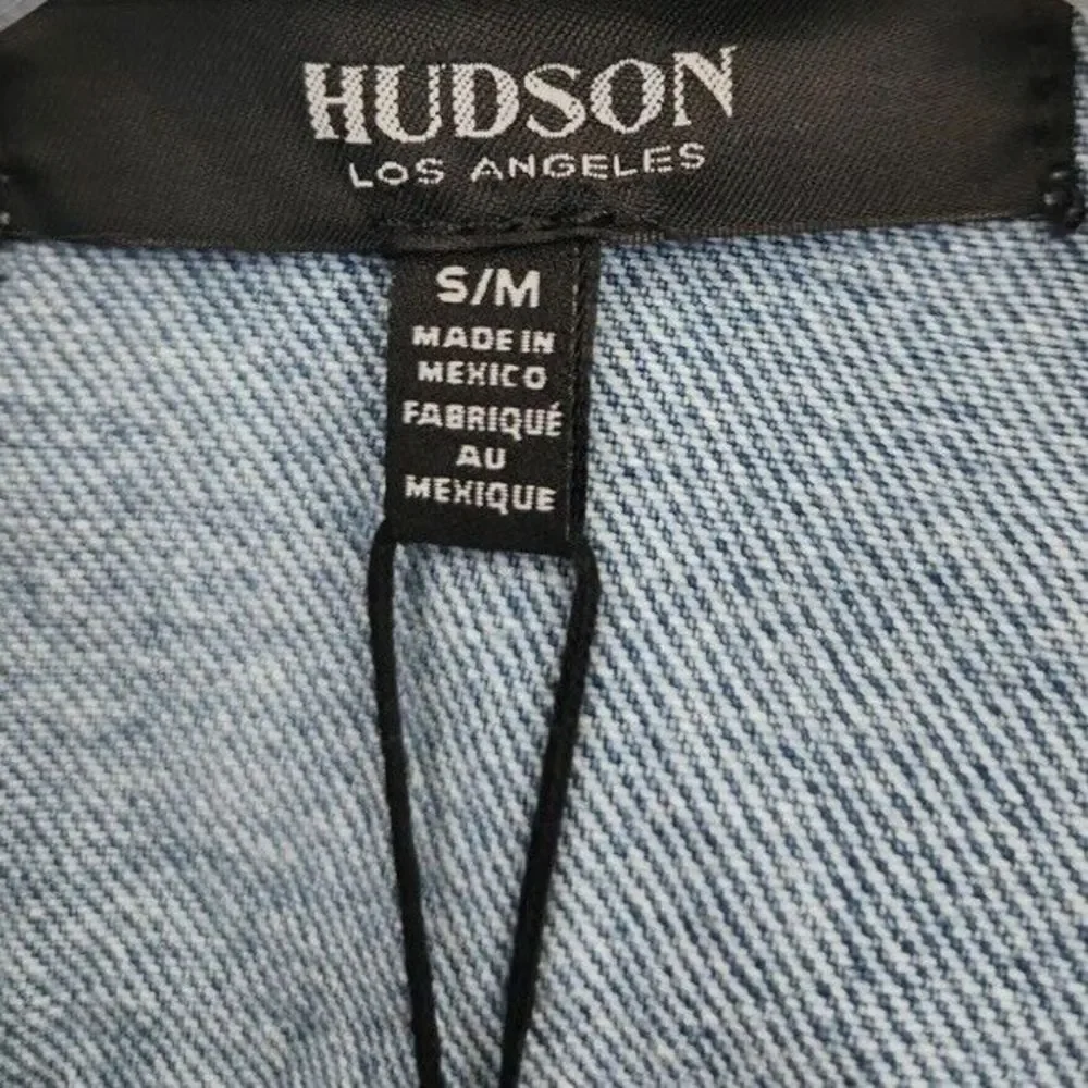 Hudson Jeans Classic Trucker Denim Jacket Blue Tahoe, Women’s Size S/M $215, NWT - Picture 5 of 16